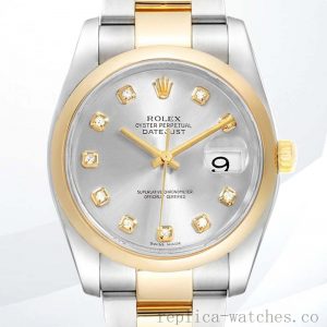 Rolex Datejust 116203SDO Men's 36mm Oyster Bracelet Silver Dial