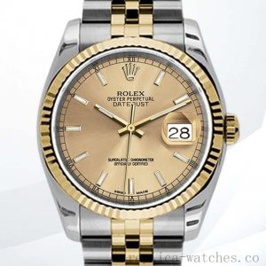 Rolex Datejust 116233-CSJ Men's 36mm Champagne Dial Stainless Steel