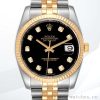 Rolex Datejust Men's 36mm 116233BKDJ Stainless Steel Silver-tone