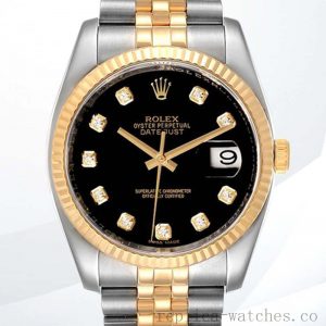 Rolex Datejust Men's 36mm 116233BKDJ Stainless Steel Silver-tone
