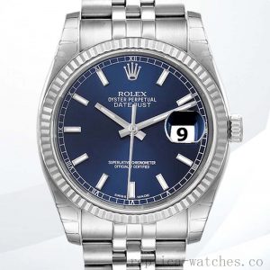 Rolex Datejust 116234BLSJ 36mm Men's Silver-tone Jubilee Bracelet