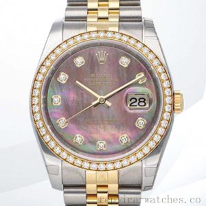 Rolex Datejust 36mm 116243BKMDJ Men's Watch Mother of Pearl