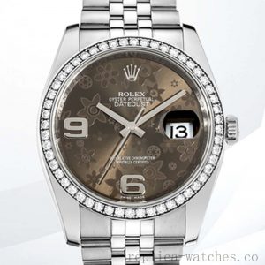 Rolex Datejust Men's 36mm 116244BFAJ Bronze Floral Dial