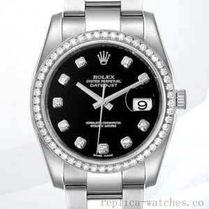 Rolex Datejust Men's 36mm 116244BKDO Black Dial Oyster Bracelet