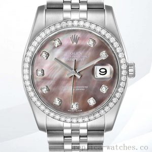 Rolex Datejust 36mm 116244BKMDJ Men's Watch Silver-tone