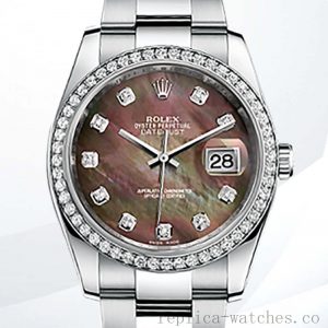 Rolex Datejust Men's 36mm 116244BKMDO Mother of Pearl Watch
