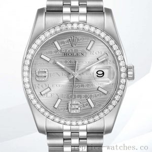 Rolex Datejust 116244SWDAJ Men's 36mm Bracelet Diamond Bezel