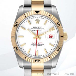 Rolex Datejust Turn-o-graph Men's 116263 36mm White Dial