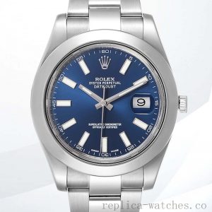 Rolex Datejust 116300BLSO Men's 41mm Automatic Silver-tone