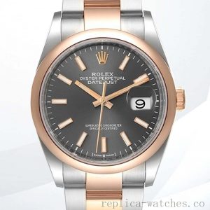 Rolex Datejust 36mm m126201-0014 Men's Grey Dial Oyster Bracelet