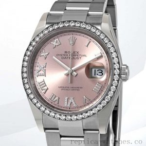 Rolex Datejust 36mm Ladies m126284rbr-0024 Watch Pink Dial