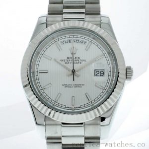 Rolex Day-Date Men's 228239 40mm White Dial Stainless Steel
