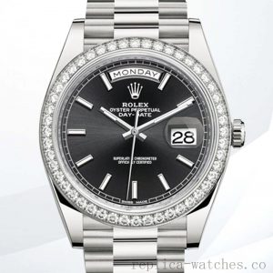 Rolex Day-Date Men's 228349BKSP 40mm Black Dial