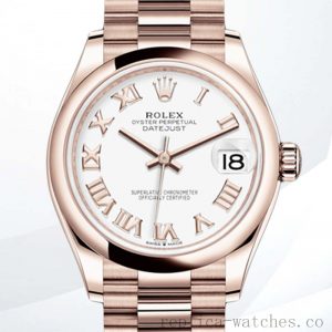 Rolex Datejust 31mm Ladies m278245-0018 President Bracelet Rose Gold-tone