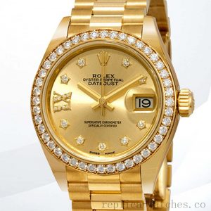 Rolex Datejust m279138rbr-0006 Ladies 28mm Gold-tone Automatic