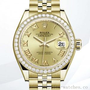 Rolex Datejust m279138rbr-0022 28mm Ladies Diamond Bezel Gold-tone