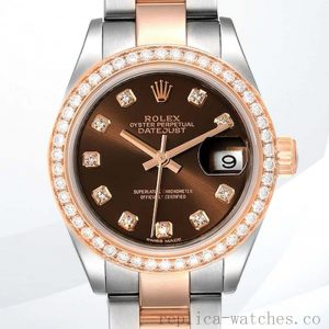Rolex Datejust 28mm m279381rbr-0012 Ladies Diamond Bezel
