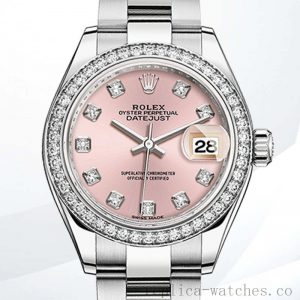 Rolex Datejust Ladies m279384rbr-0004 28mm Silver-tone Diamond Bezel