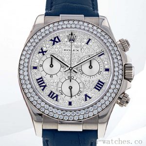 Rolex Daytona 40mm Men's 116589 Silver-tone Leather Strap