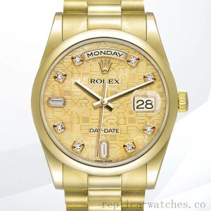 Rolex Day-Date Men's 118208 36mm Champagne Jubilee Dial President Bracelet/Oyster Bracelet