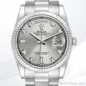 Rolex Day-Date 118239 Men's 36mm Silver Dial Automatic