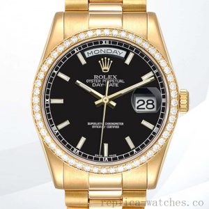 Rolex Day-Date 36mm m118348-0208 Men's Diamond Bezel