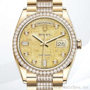 Rolex Day-Date 36mm Men's m118348-0090 Champagne Jubilee Dial Automatic