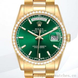 Rolex Day-Date m118348-0225 Men's 36mm Oyster Bracelet/President Bracelet