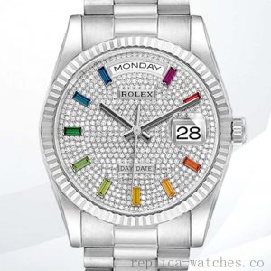Rolex Day-Date m128239-0019 36mm Men's Diamond Paved Dial President Bracelet