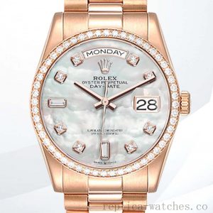 Rolex Day-Date Men's 36mm m128345rbr-0028 Watch Rose Gold-tone
