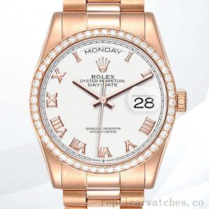 Rolex Day-Date Men's 36mm m128345rbr-0054 White Dial