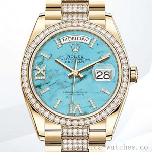 Rolex Day-Date Men's m128348rbr-0038 36mm Blue Dial