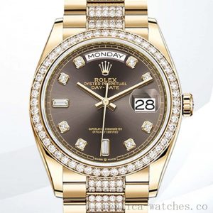 Rolex Day-Date 36mm m128348rbr-0007 Men's Brown Dial Watch