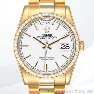 Rolex Day-Date Men's m128348rbr-0047 36mm Automatic Diamond Bezel