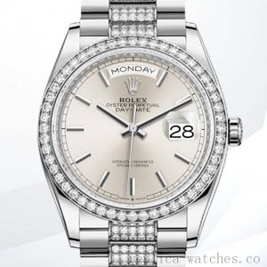 Rolex Day-Date Men's m128349rbr-0013 36mm Watch Silver Dial