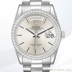 Rolex Day-Date m128349rbr-0001 36mm Men's Silver Dial