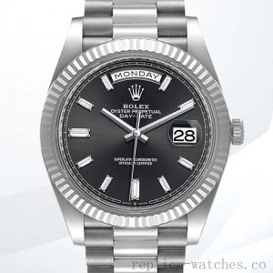 Rolex Day-Date Men's 40mm m228236-0004 Black Dial Automatic