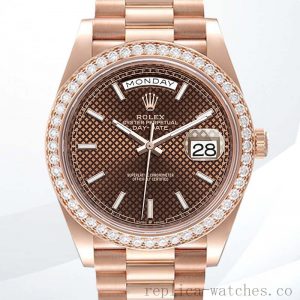 Rolex Day-Date m228345rbr-0005 Men's 40mm Brown Dial President Bracelet