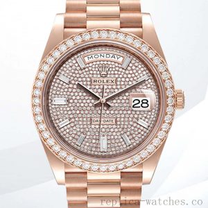 Rolex Day-Date Men's 40mm m228345rbr-0002 Diamond Bezel Automatic