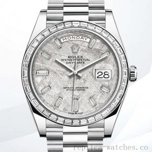 Rolex Day-Date 40mm Men's m228396tbr-0027 Automatic Silver-tone