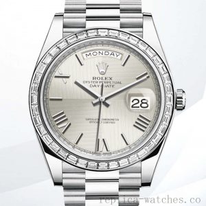 Rolex Day-Date m228396tbr-0025 40mm Men's Silver-tone