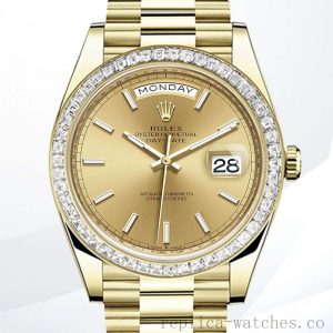 Rolex Day-Date m228398tbr-0007 Men's 40mm President Bracelet Champagne Dial