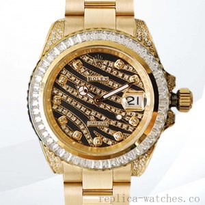 Rolex Datejust Men's 116285 40mm Diamond Wave Dial Gold-tone
