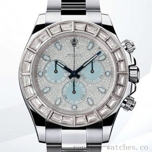 Rolex Daytona 116576 Men's 40mm Diamond Bezel Silver-tone
