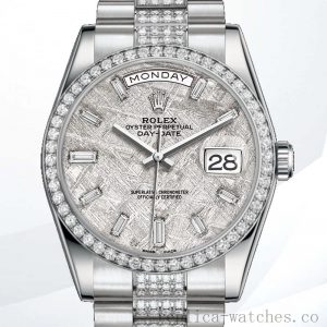 Rolex Day-Date Men's 36mm 118346 President Bracelet Meteorite Dial